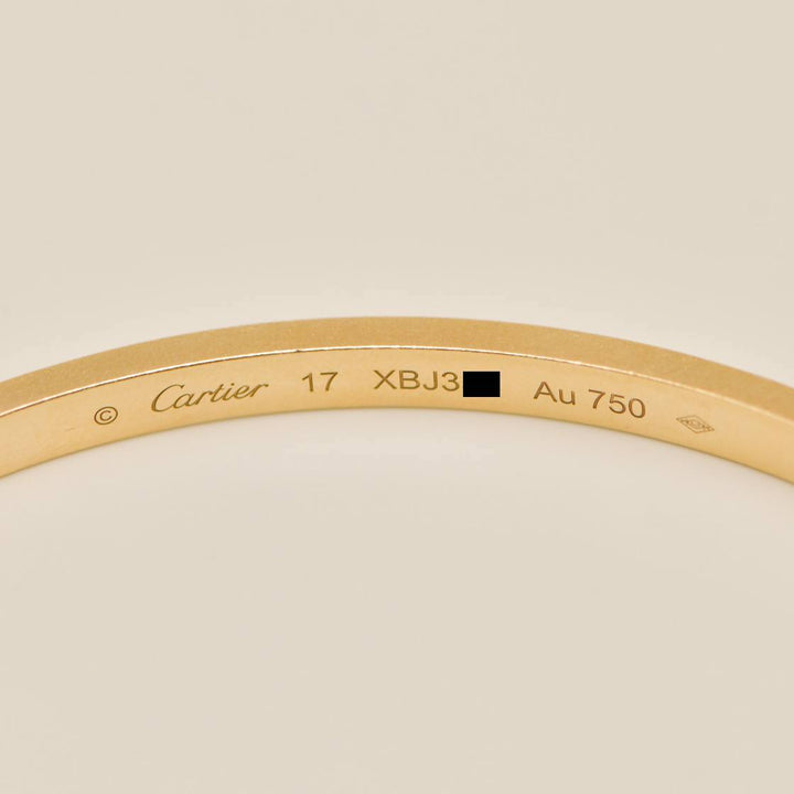 Cartier Love Bracelet Small Model 18K Yellow Gold Size 17