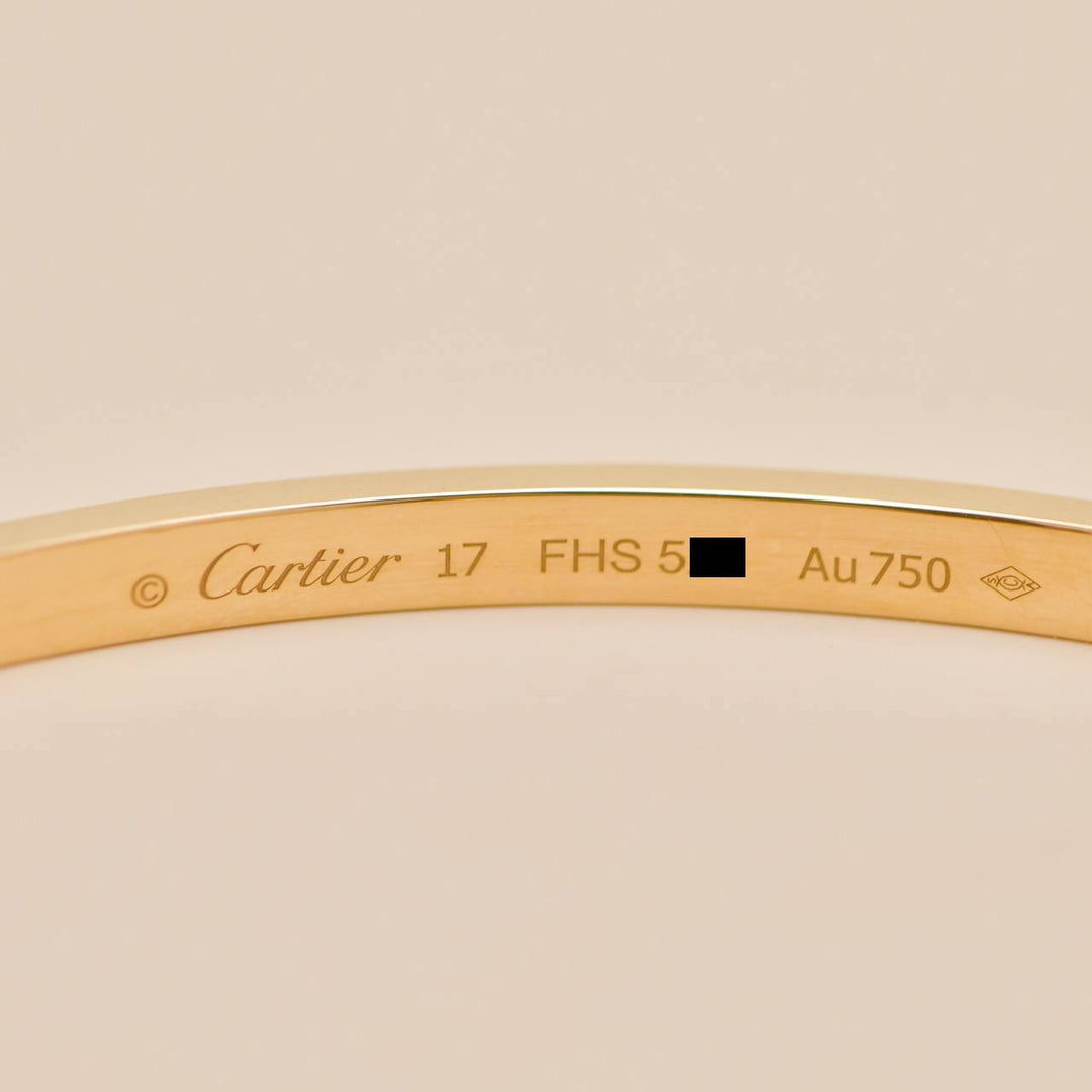 Cartier Love Bracelet Small Model 18K Yellow Gold Size 17