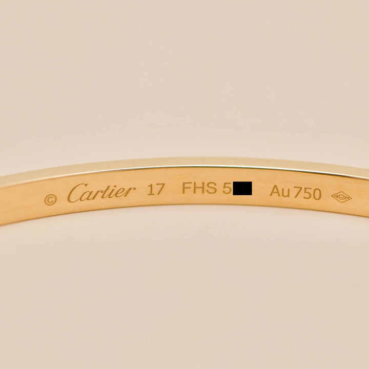 Cartier Love Bracelet Small Model 18K Yellow Gold Size 17