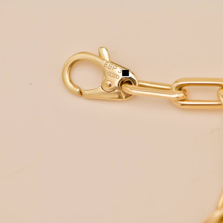 Cartier Santos Chain Bracelet Medium Model 18K Yellow Gold