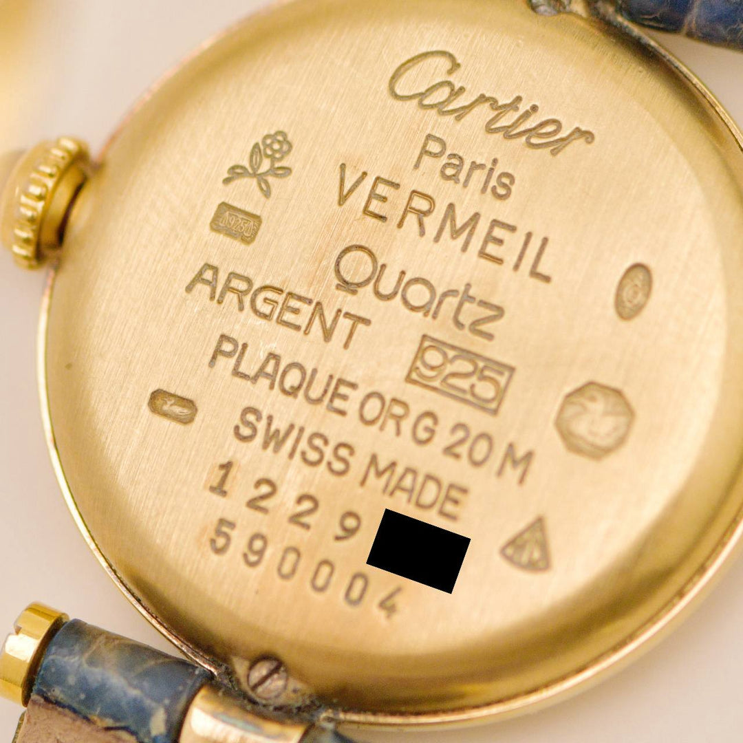 Preowned Cartier Must de Cartier Tri-Colour Vermeil Watch, Small Model (W1006554)