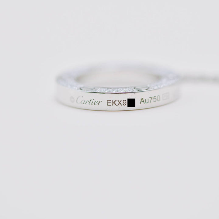 Cartier Love Pavé Diamond 18K White Gold Necklace