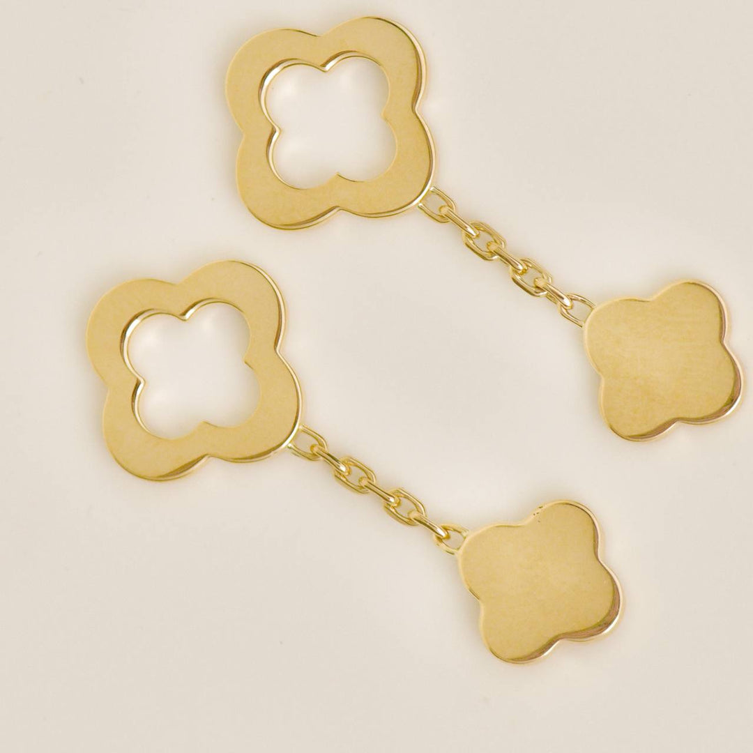 Van Cleef & Arpels Byzantine Alhambra Earrings 18K Yellow Gold