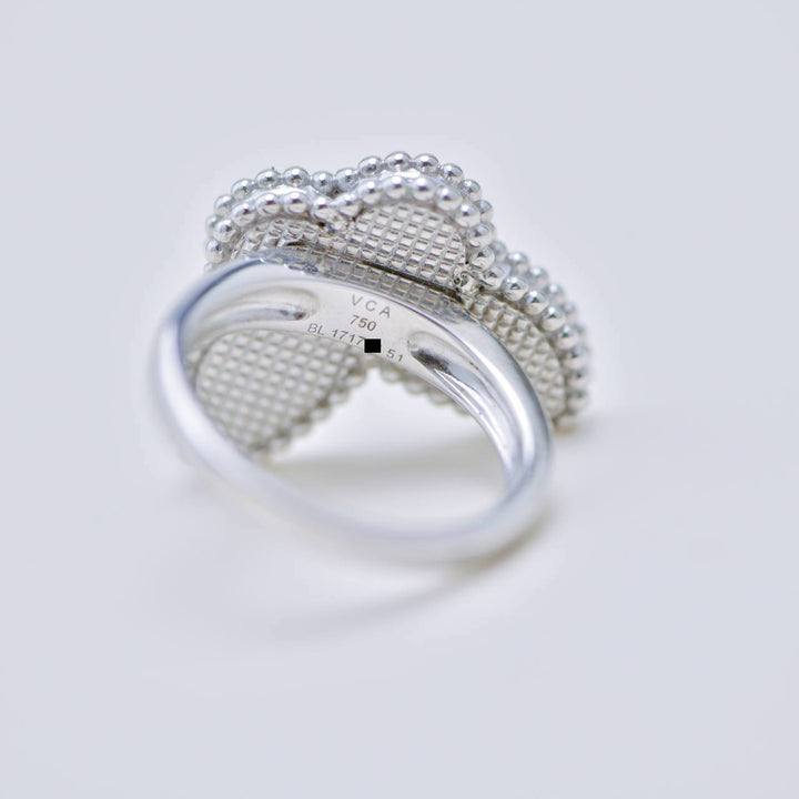 Van Cleef & Arpels Lucky Alhambra Turquoise Butterfly Ring Size 51