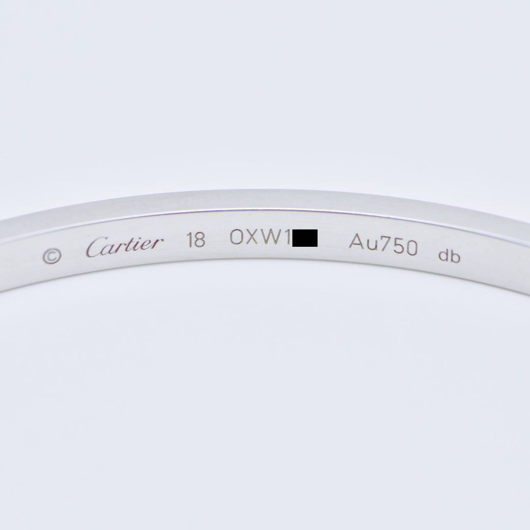 Cartier Love Bracelet Small Model 18K White Gold Size 18