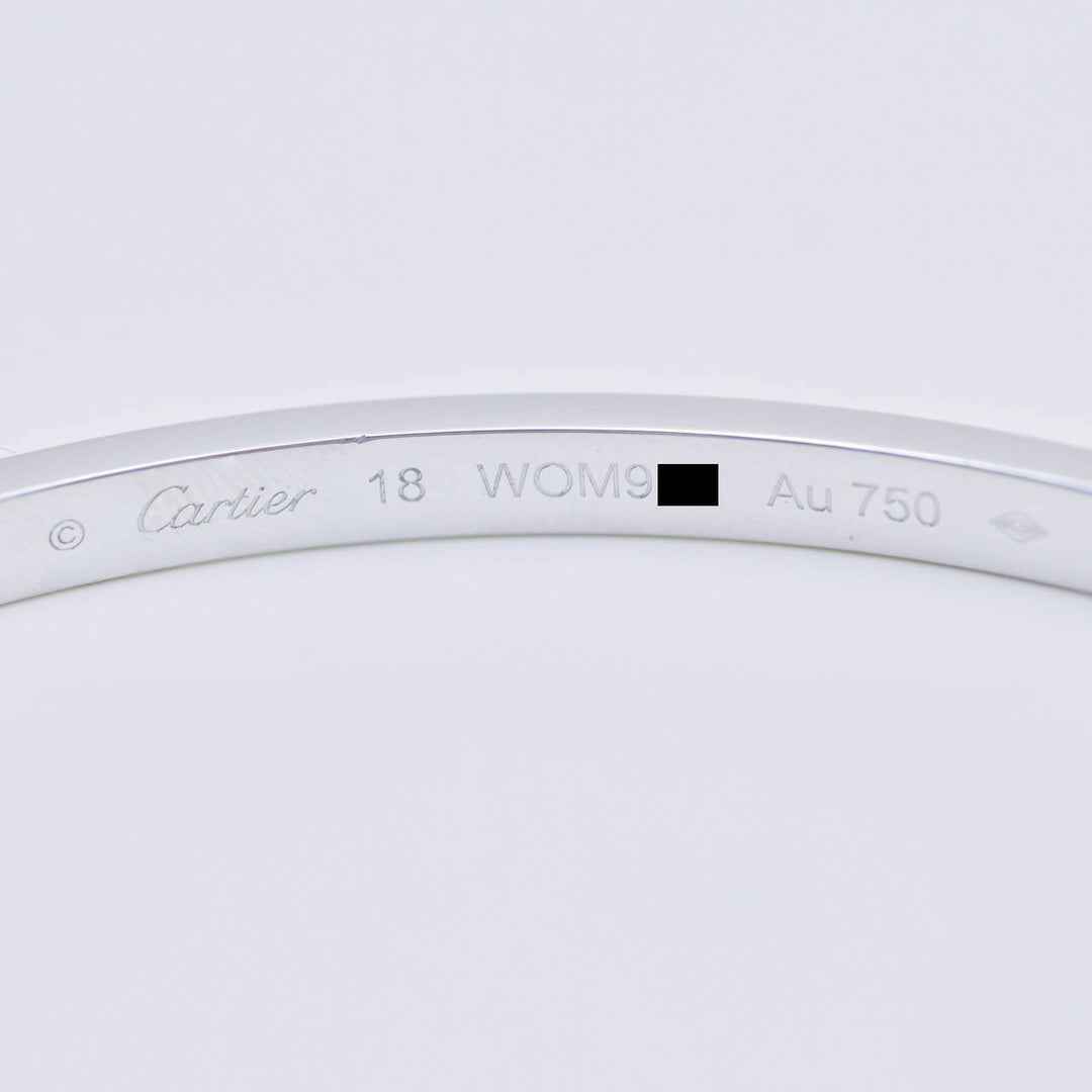 Cartier Love Bracelet Small Model 18K White Gold Size 18