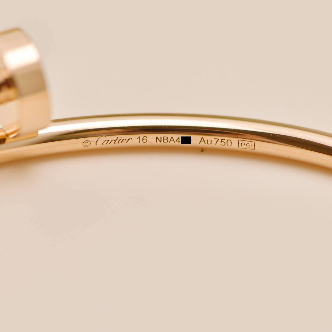 Cartier Juste un Clou Bracelet Small Model 18K Rose Gold Size 16
