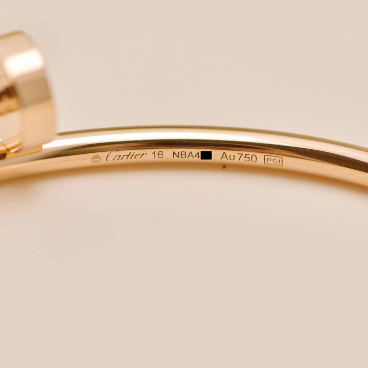 Cartier Juste un Clou Bracelet Small Model 18K Rose Gold Size 16