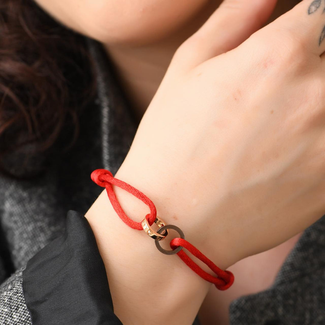 Second Hand Cartier Love Cord Bracelet Diamond Sèvres Porcelain 18k Rose Gold