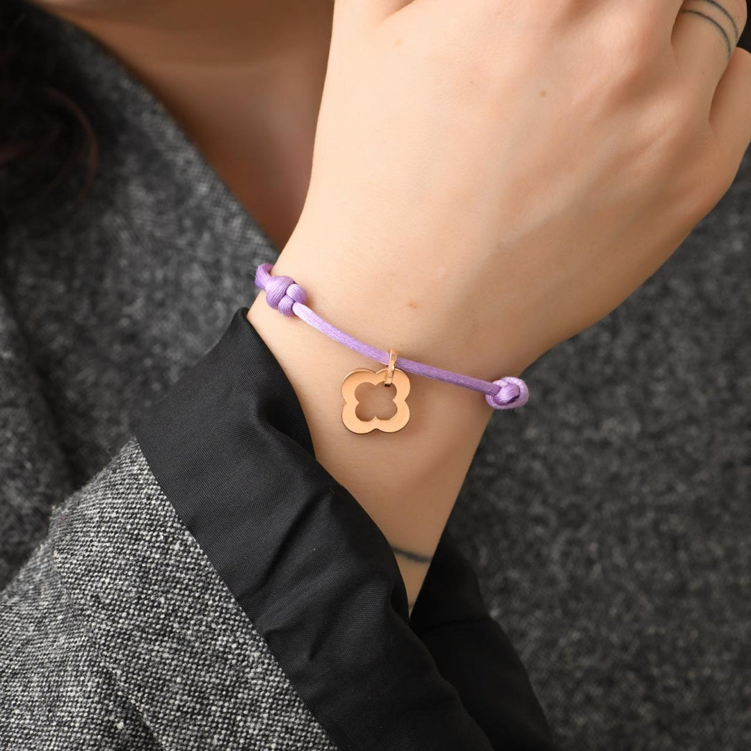 Van Cleef & Arpels Byzantine Alhambra 18K Rose Gold Cord Bracelet