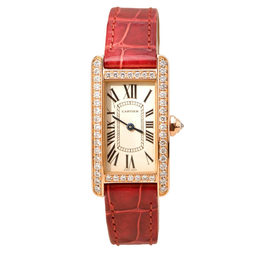 Preloved Authentic Full set Cartier Tank Américaine Small Model Ladies Watch WB707931