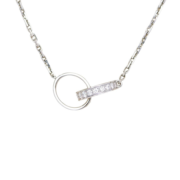 Preloved Authentic Cartier Love Diamond Pendant Necklace 18K White Gold