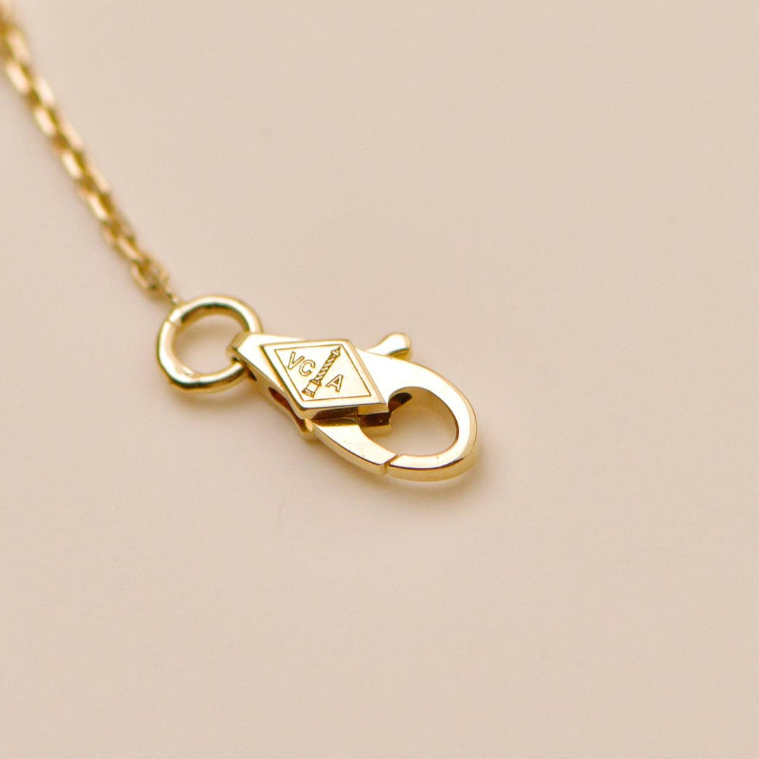 Preowned Authentic VCA Frivole Pavé Diamonds 18K Yellow Gold Pendant