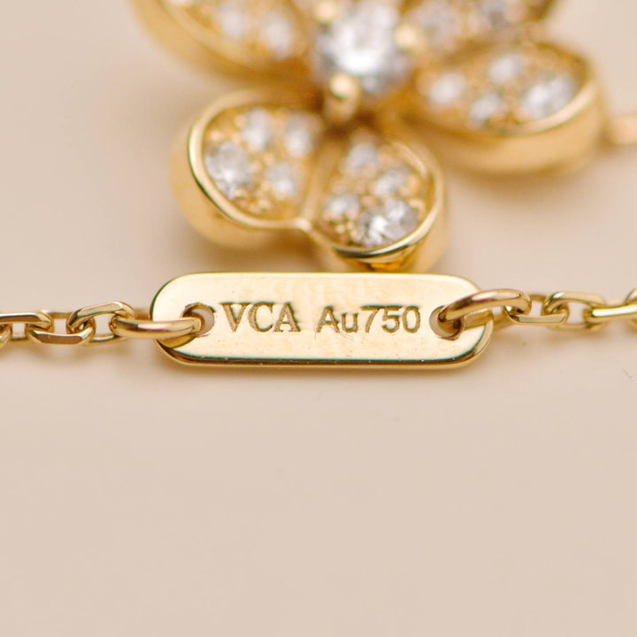 Preloved Authentic VCA Frivole Pavé Diamonds 18K Yellow Gold Pendant