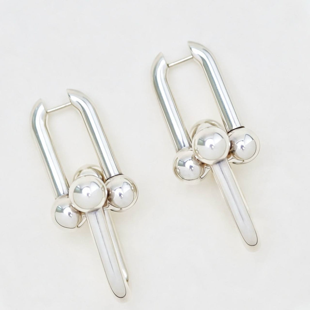 Preowned Tiffany HardWear Extra Large Link Earrings Sterling Silver