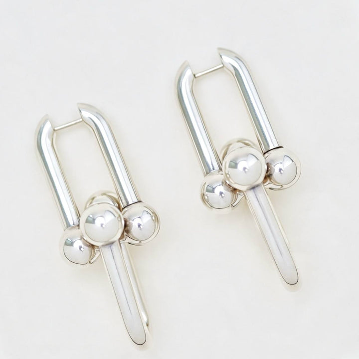 Preowned Tiffany HardWear Extra Large Link Earrings Sterling Silver
