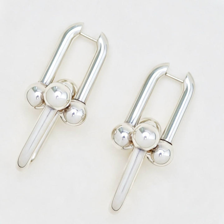 Preloved Tiffany HardWear Extra Large Link Earrings Sterling Silver