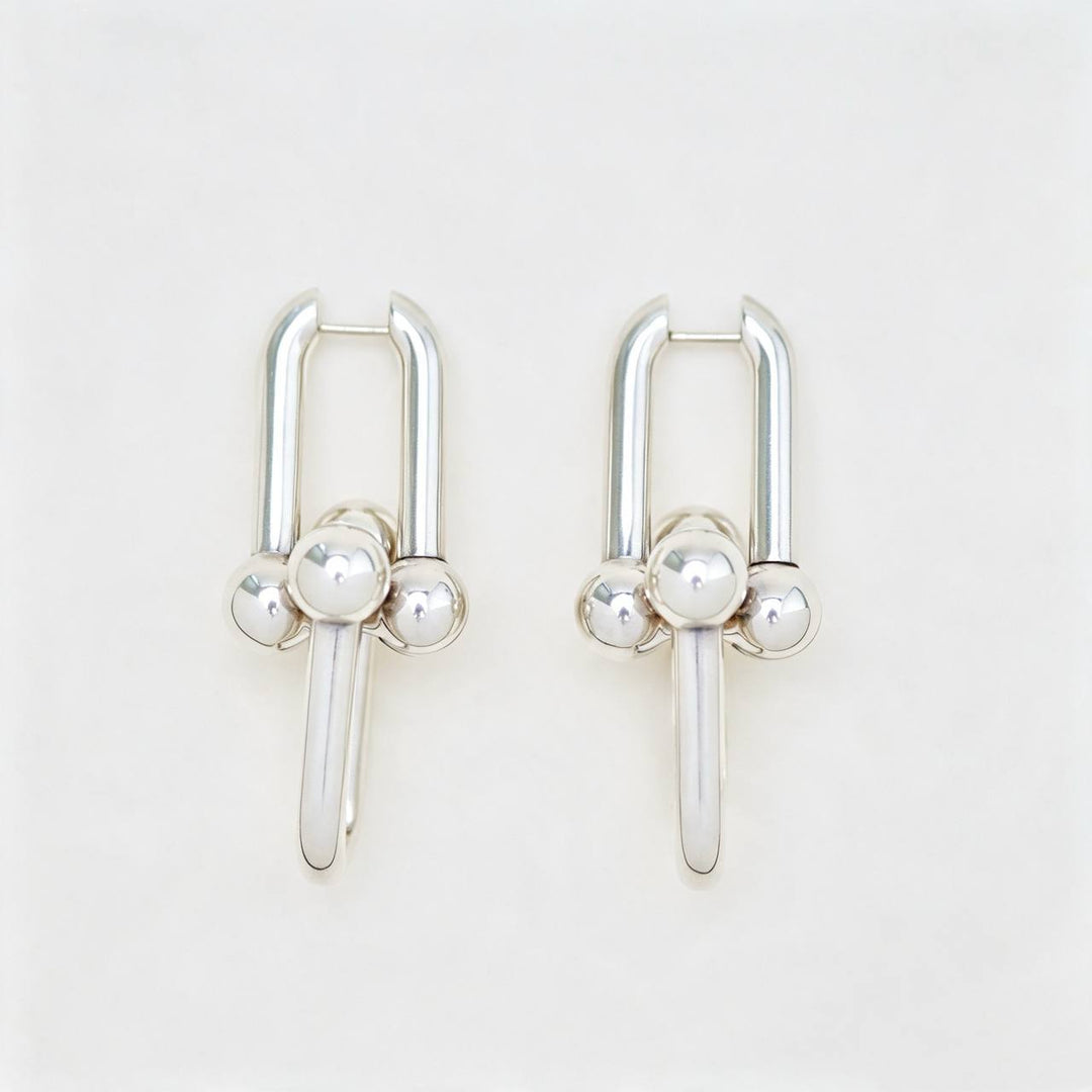 Second Hand Tiffany & Co. HardWear Extra Large Link Earrings Sterling Silver