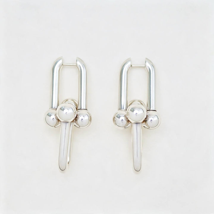 Second Hand Tiffany & Co. HardWear Extra Large Link Earrings Sterling Silver