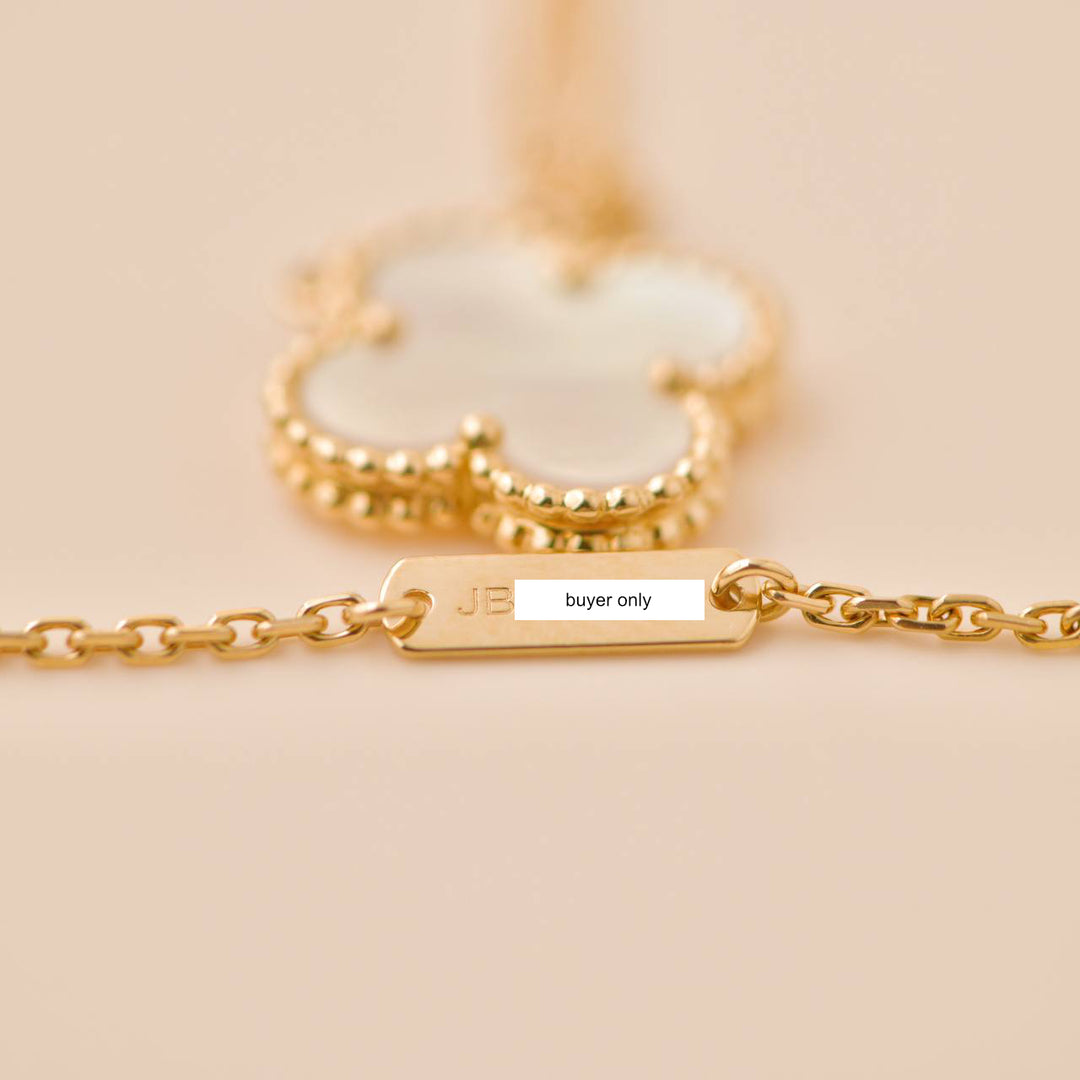 Van Cleef & Arpels Vintage Alhambra Mother of Pearl 18K Yellow Gold Pendant Necklace