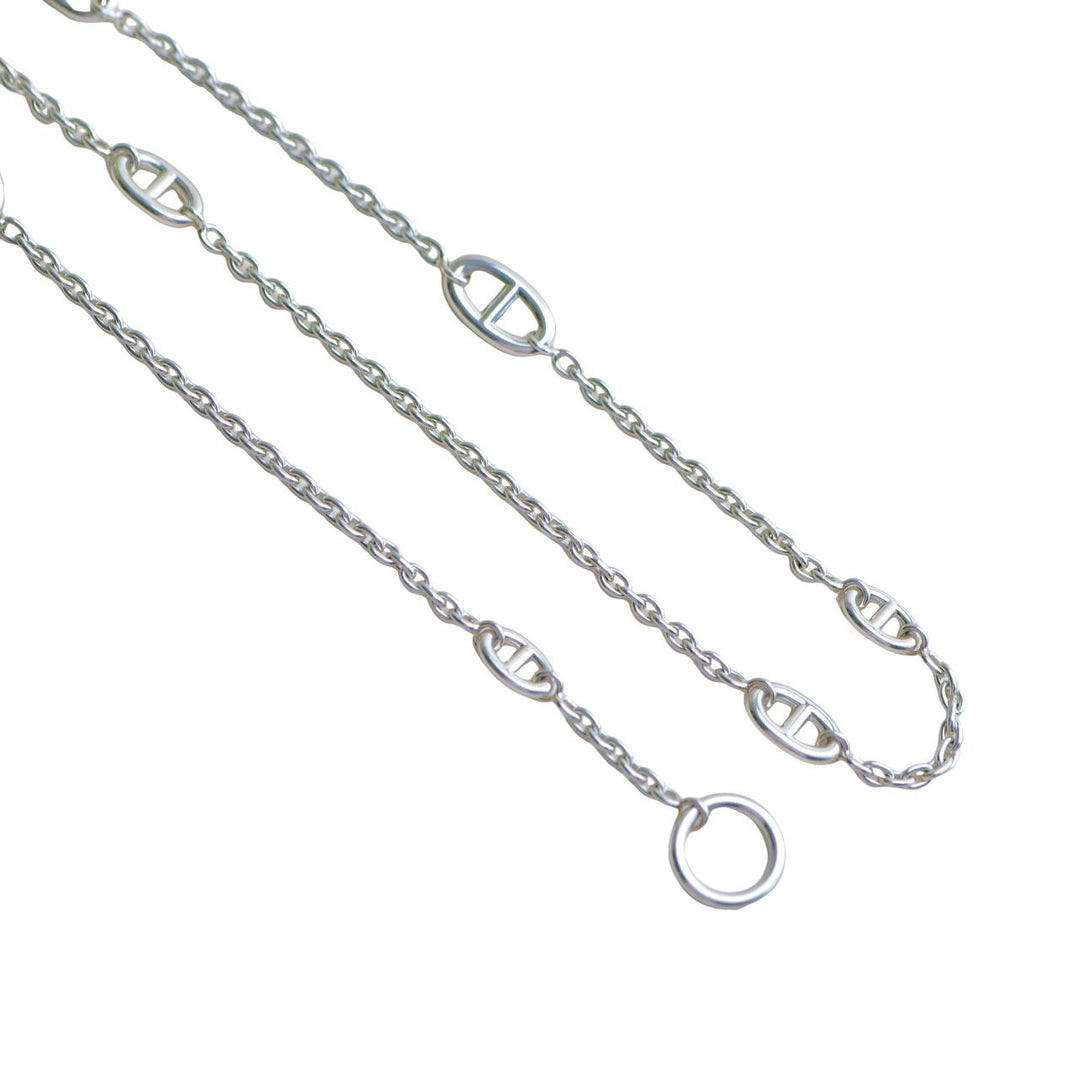 Preowned Hermès Farandole Sterling Silver Long Necklace 