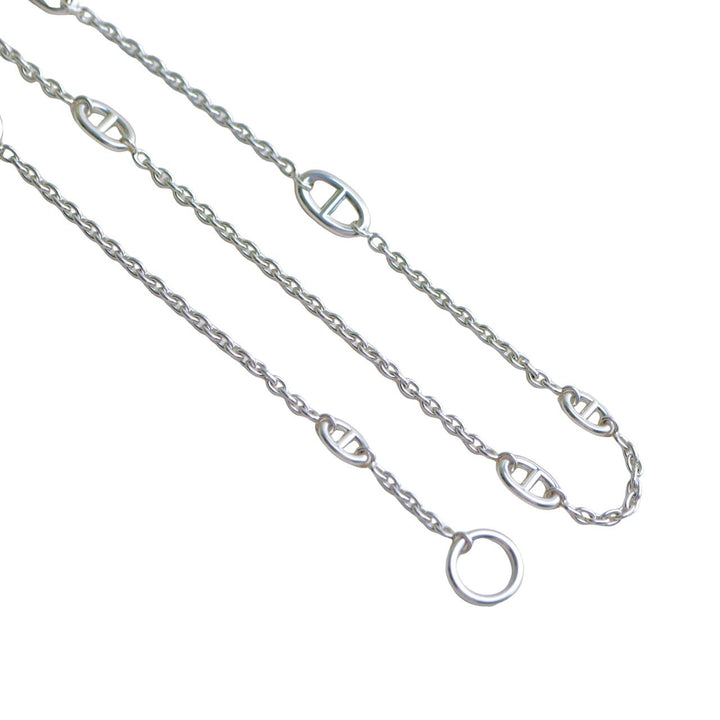 Preowned Hermès Farandole Sterling Silver Long Necklace 