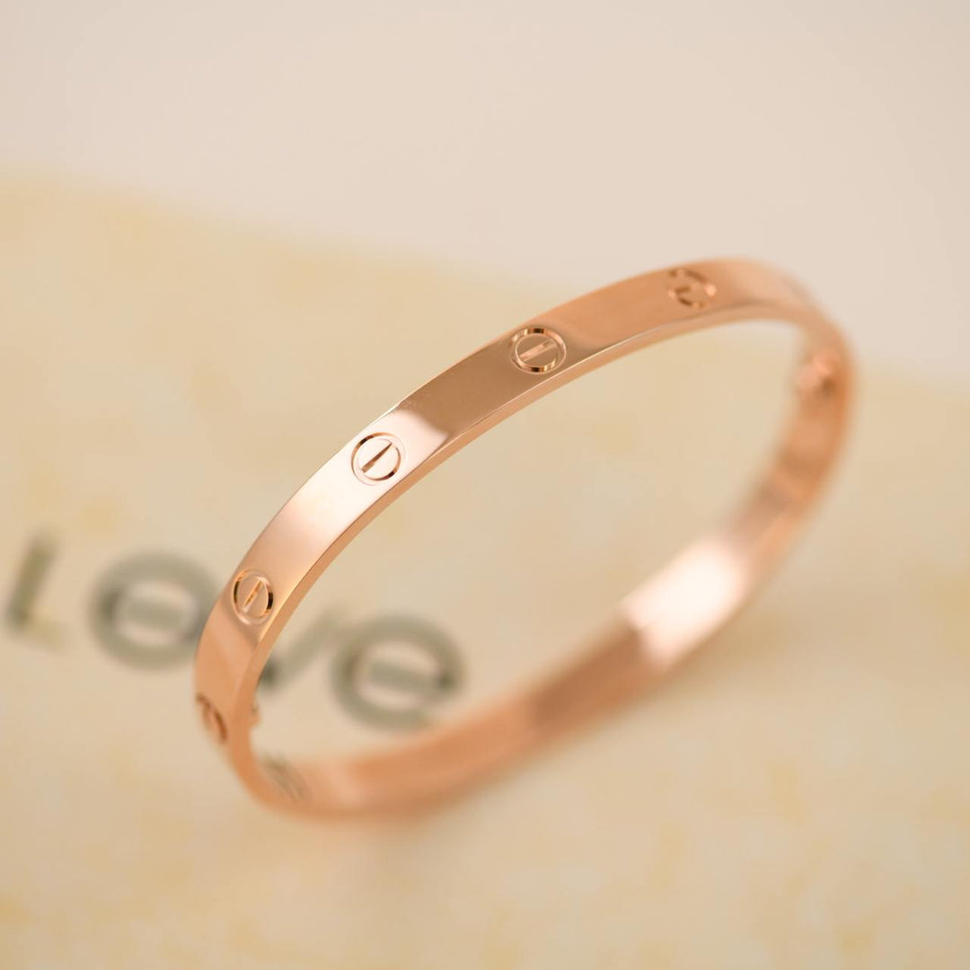 Cartier Love Bracelet Classic Model 18K Rose Gold Size 18