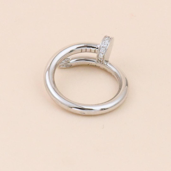 Preowned Cartier Juste un Clou Diamond 18K White Gold Ring