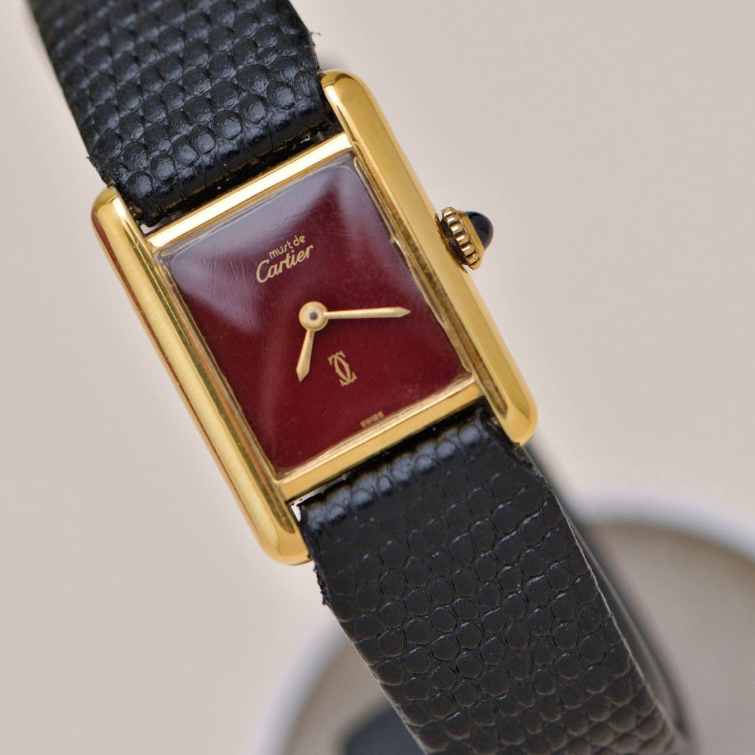Authentic Used Cartier Tank Must de Cartier Small Model Wristwatch T8200405