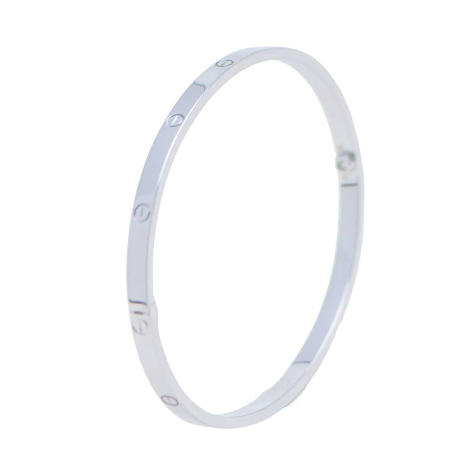 Cartier Love Bracelet Small Model 18K White Gold Size 17