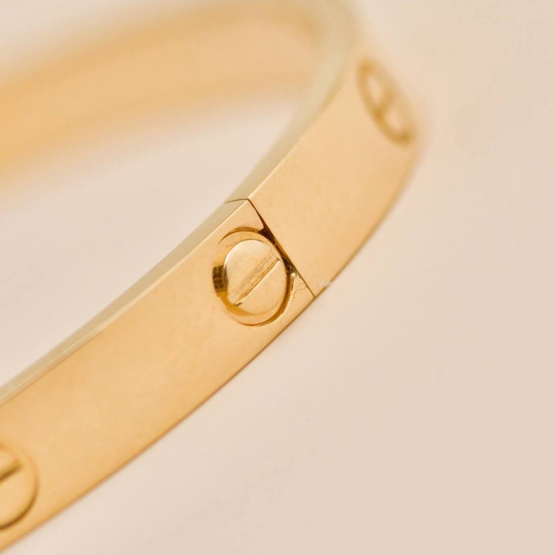 Cartier Love Bracelet Classic Model 18K Yellow Gold Size 17