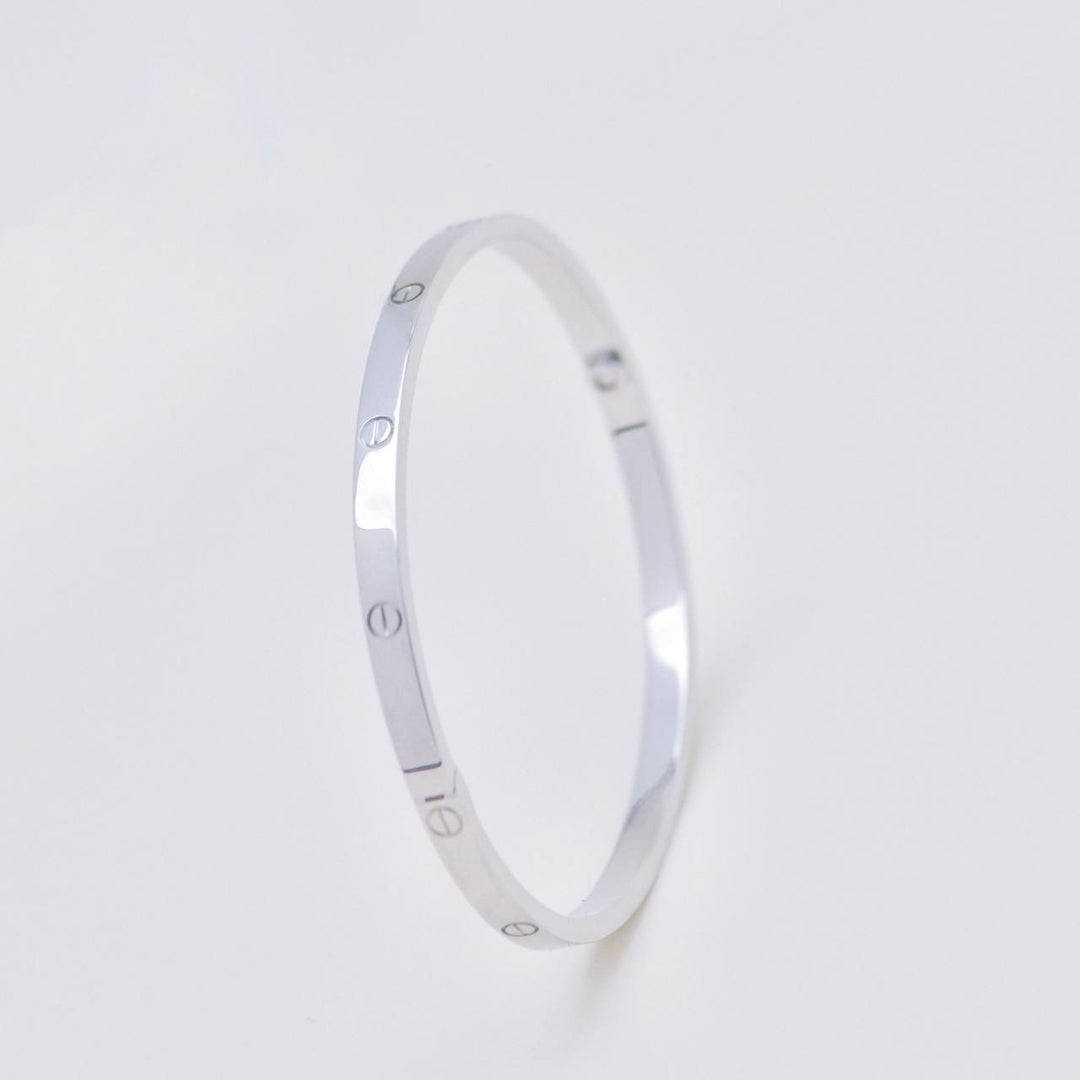 Used Authentic Full Set Cartier Love Bracelet Small Model 18K White Gold Size 18