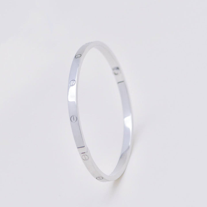 Used Authentic Full Set Cartier Love Bracelet Small Model 18K White Gold Size 18