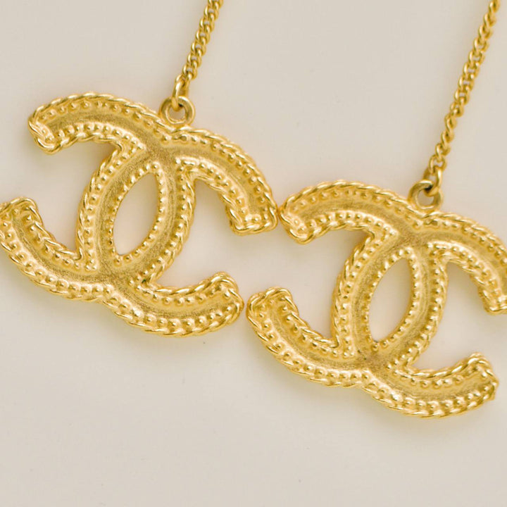 Preloved Authentic Chanel CC Logo Large Drop Earrings