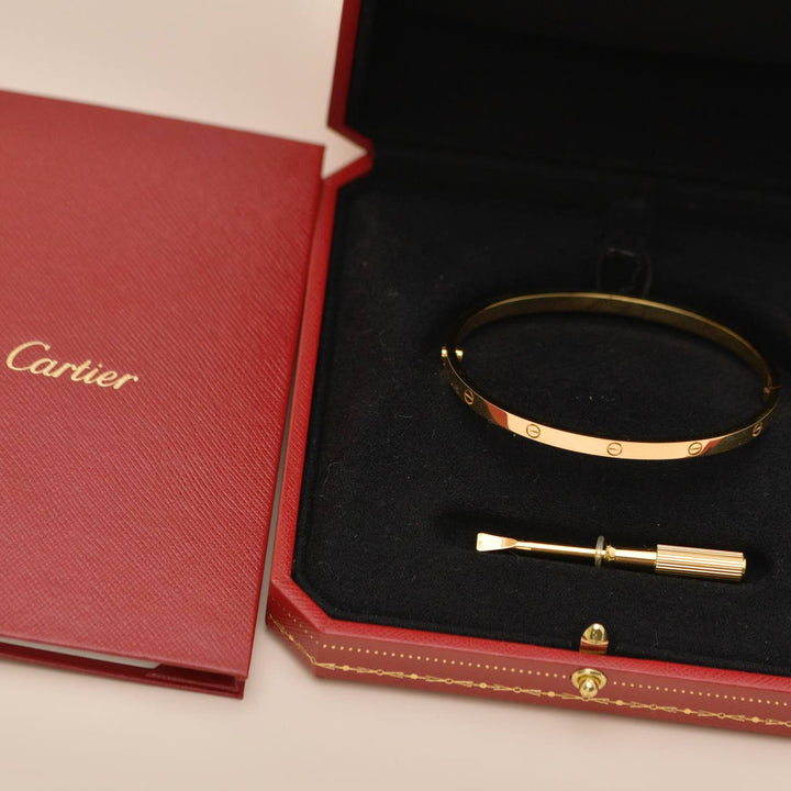 Authentic Preloved Full Set Cartier Love Classic Model Bracelet Size 16 in 18K Yellow Gold