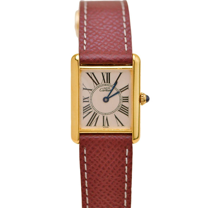 Authentic Preowned Cartier Tank Must Opalan Vermeil Watch Large Model reference W1005654