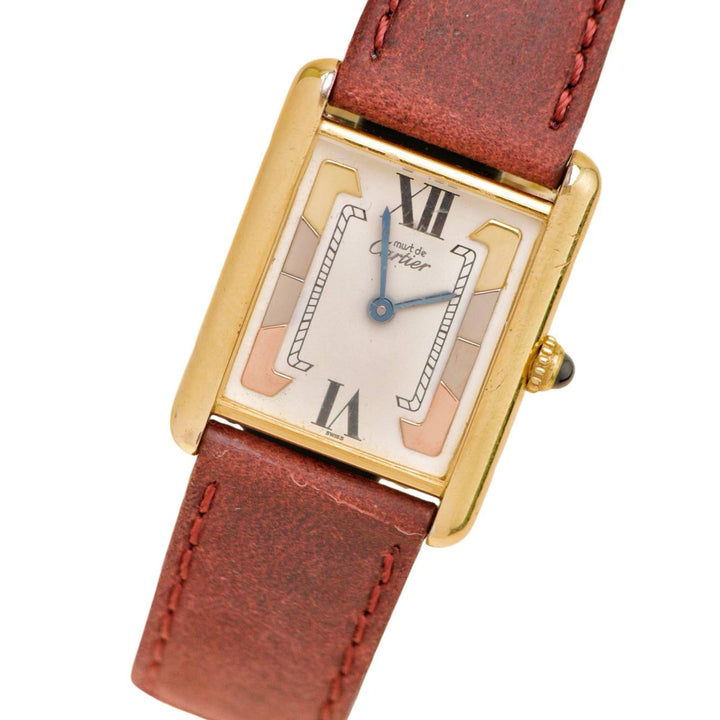 Authentic Cartier Tank Must Vermeil Watch Large Model, reference W1006254