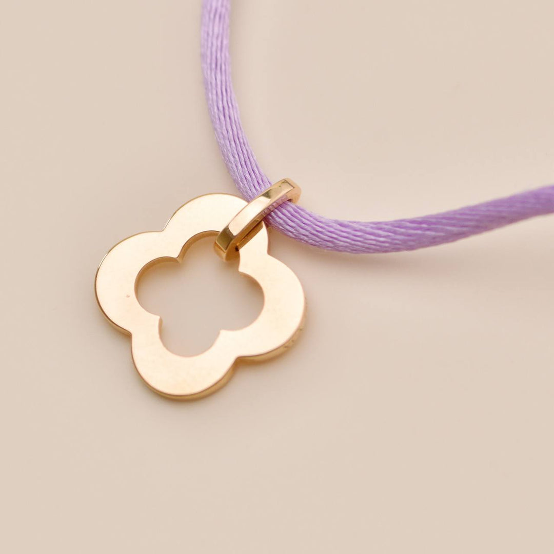 Authentic Second Hand Full set Van Cleef Byzantine Alhambra 18K Rose Gold Cord Bracelet