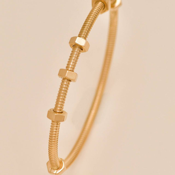 Full set Authentic Used Cartier Ecrou de Cartier Bracelet 18K Rose Gold Size 18