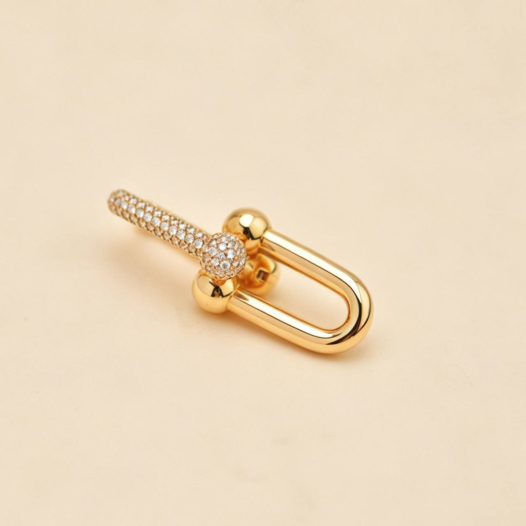 Tiffany & Co. HardWear Large Link Pavé Diamond 18K Rose Gold Earrings