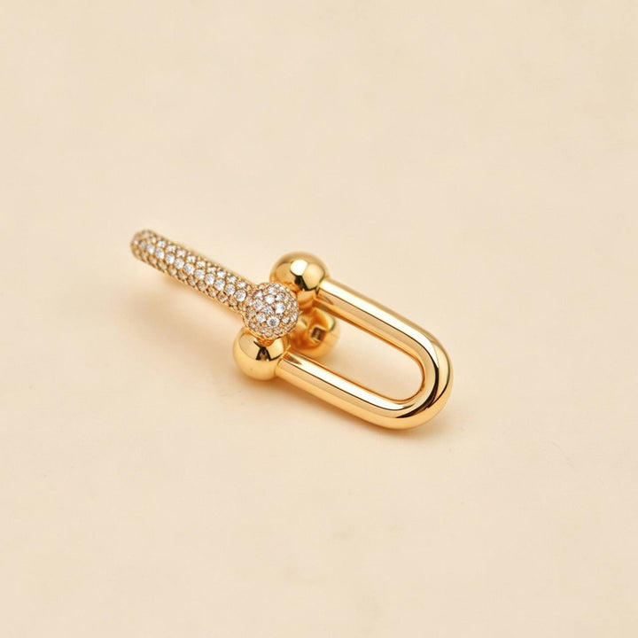 Tiffany & Co. HardWear Large Link Pavé Diamond 18K Rose Gold Earrings