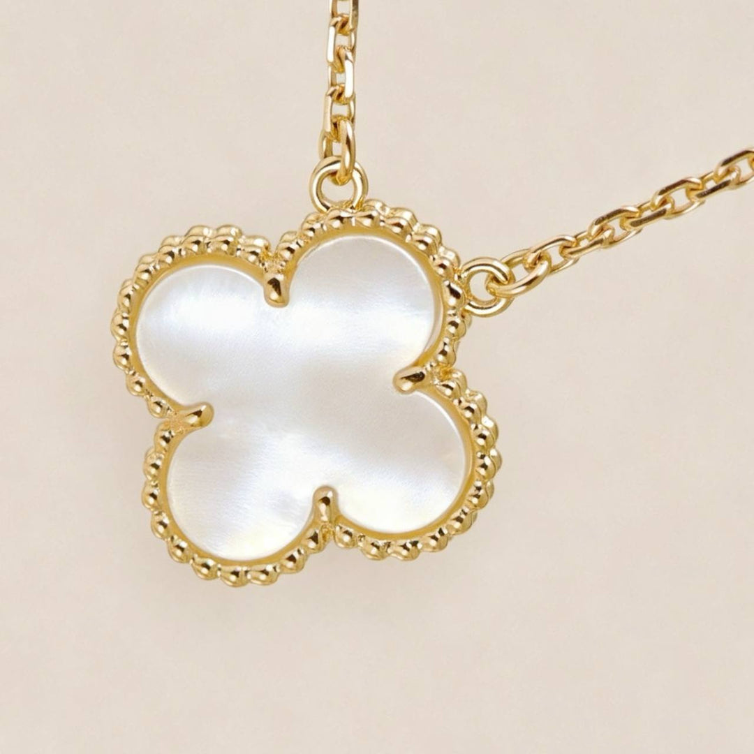 Van Cleef & Arpels Vintage Alhambra Necklace Mother of Pearl 18K Yellow Gold