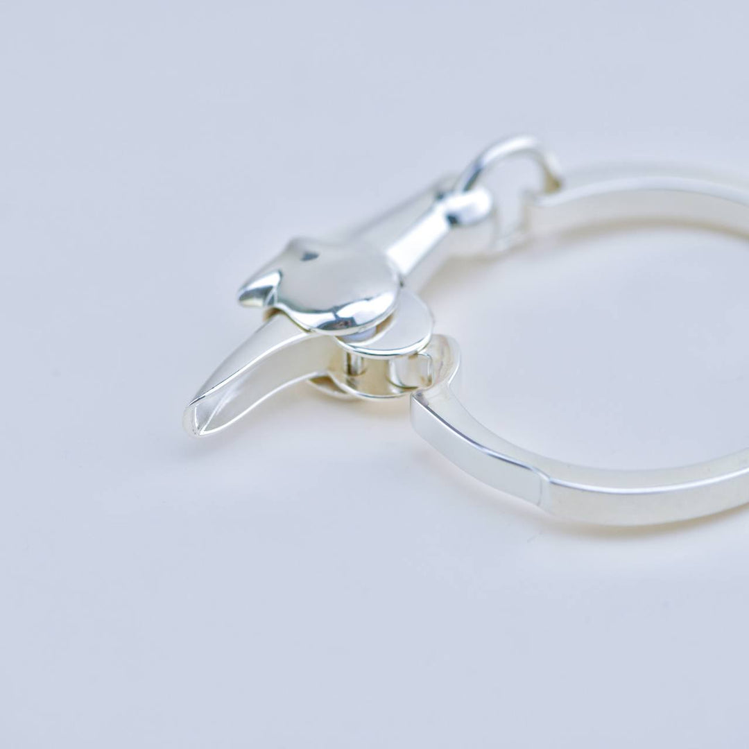 Preowned Hermes Galop Sterling Silver Bracelet Small Model 