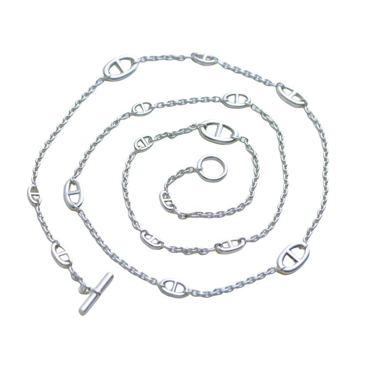 Preloved Hermès Farandole Sterling Silver Long Necklace 120