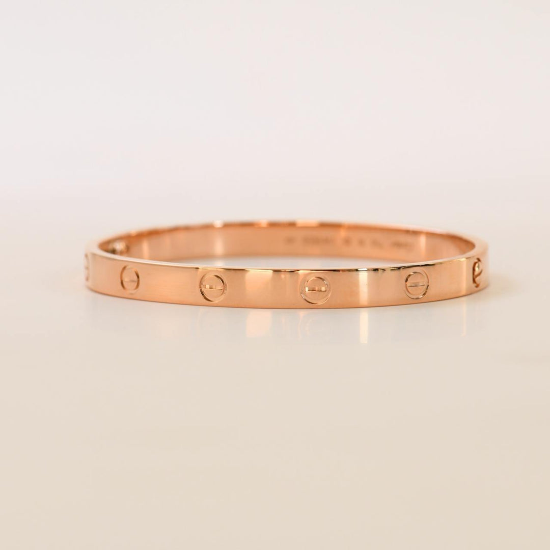 Cartier Love Bracelet Classic Model 18K Rose Gold Size 18