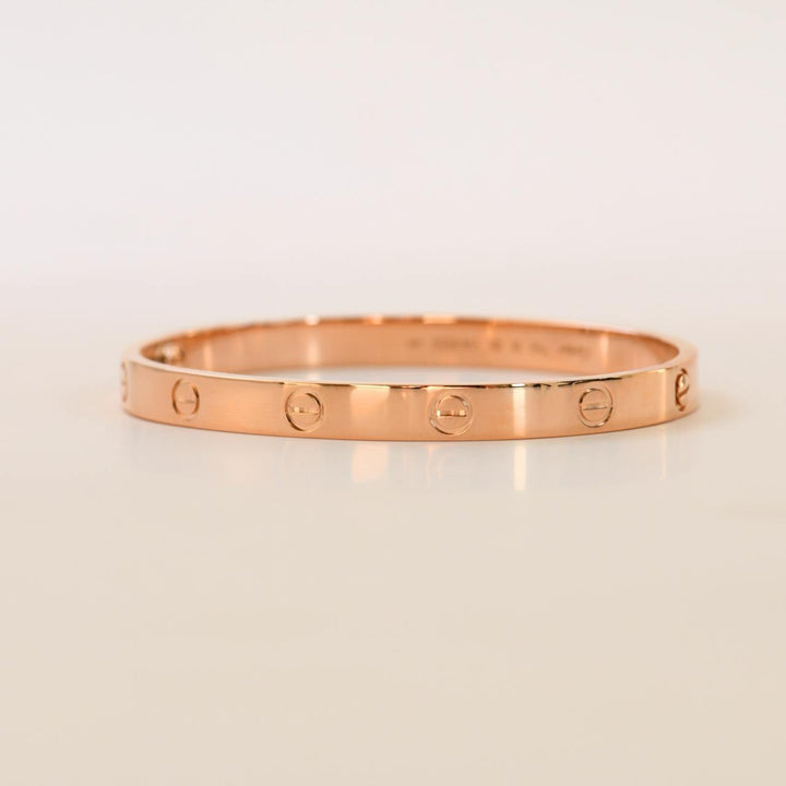 Cartier Love Bracelet Classic Model 18K Rose Gold Size 18