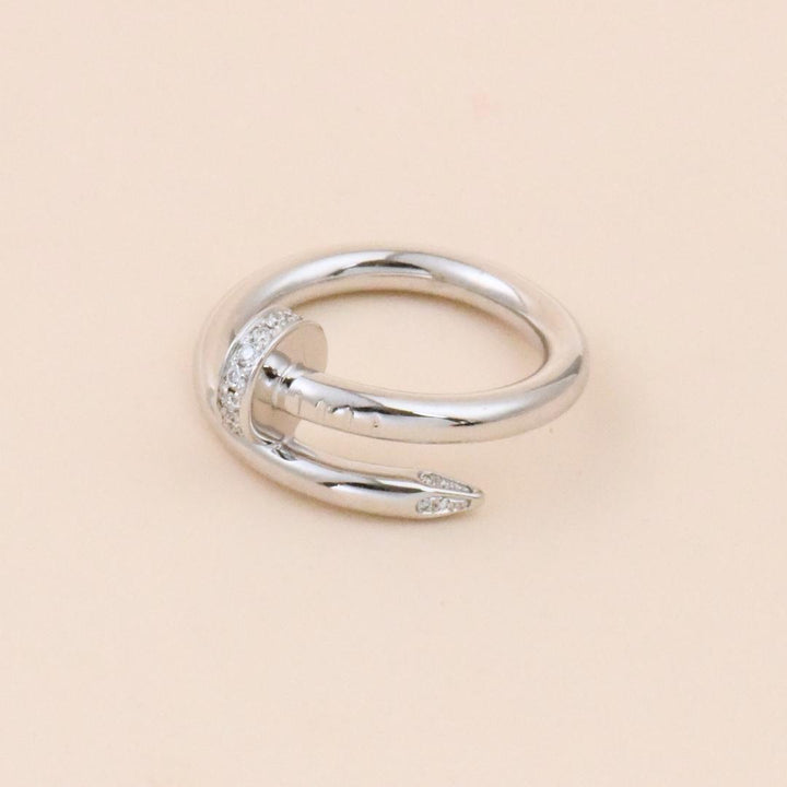 Preloved Cartier Juste un Clou Diamond 18K White Gold Ring