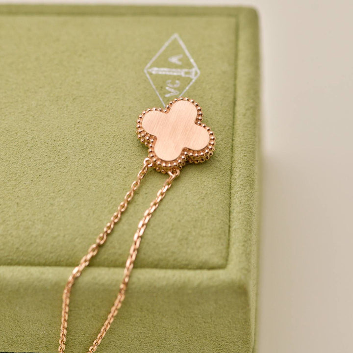 Van Cleef & Arpels 2025 Holiday Pendant Pink Mother of Pearl 18K Rose Gold