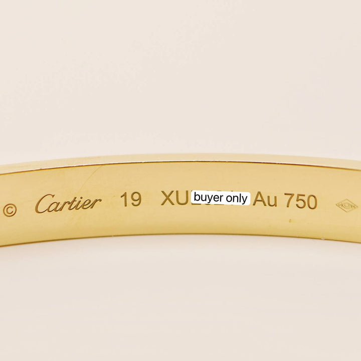 Preowned Cartier Love 18K Yellow Gold Bracelet 