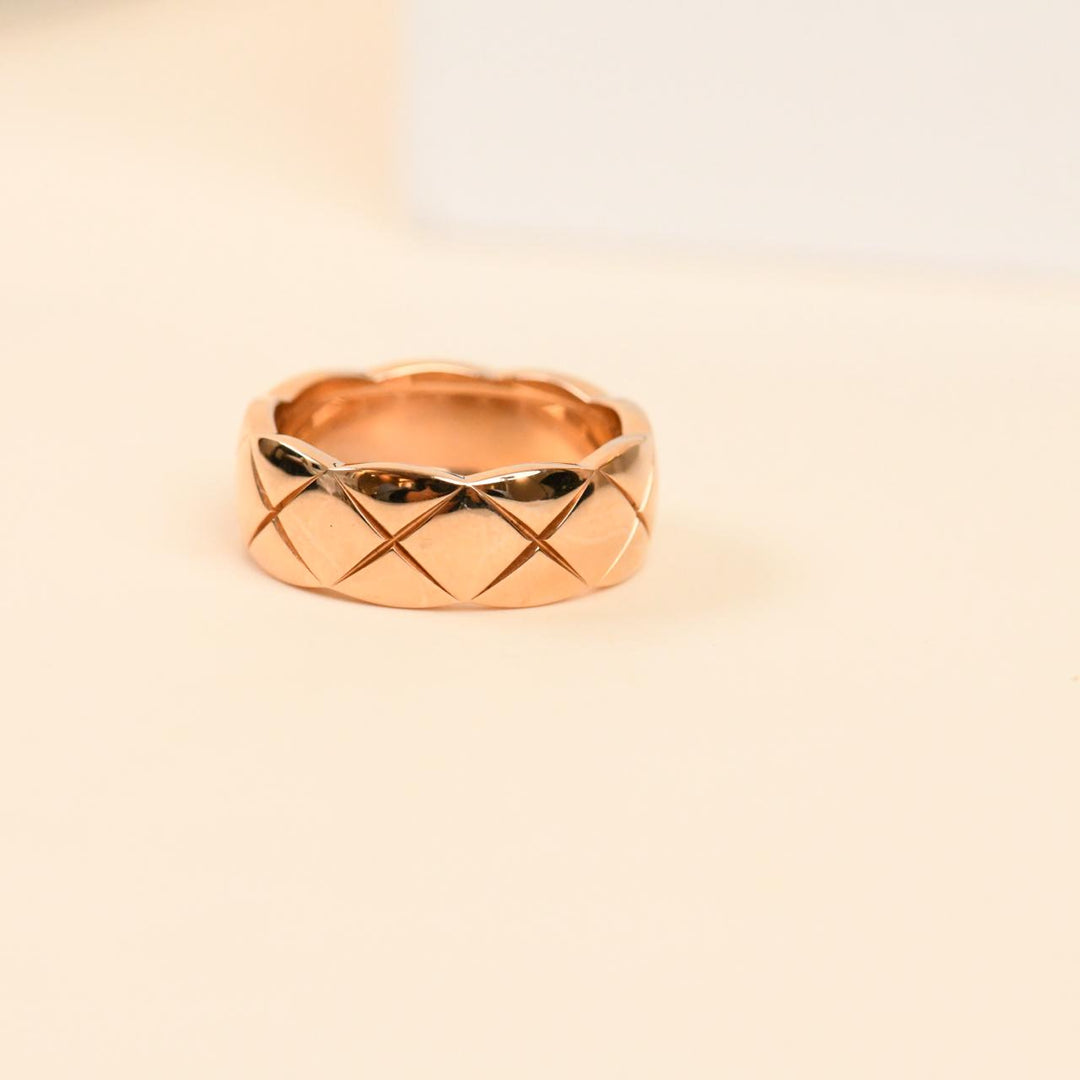 Chanel Coco Crush Diamond Small Ring 18 Rose Gold Size 51